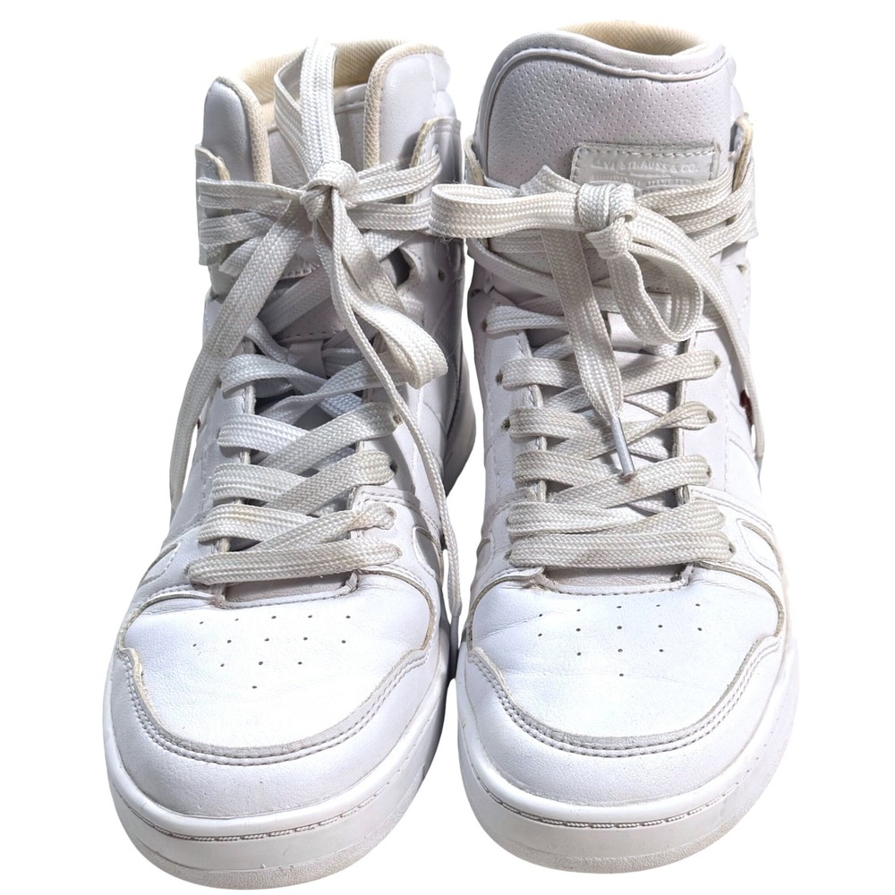 Levis Womens High Top Sneakers White Synthetic Leather Streetwear 520674W931 7.5